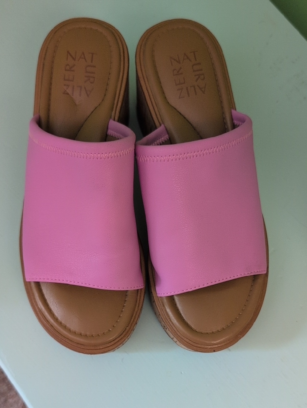 Naturalizer Pink Slide Mule Sandals